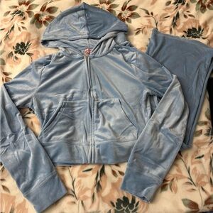 Juicy Couture Light Blue Velour Jacket
